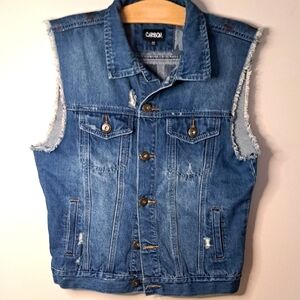 Carbon Blue Jeans with Classic Distressed Look